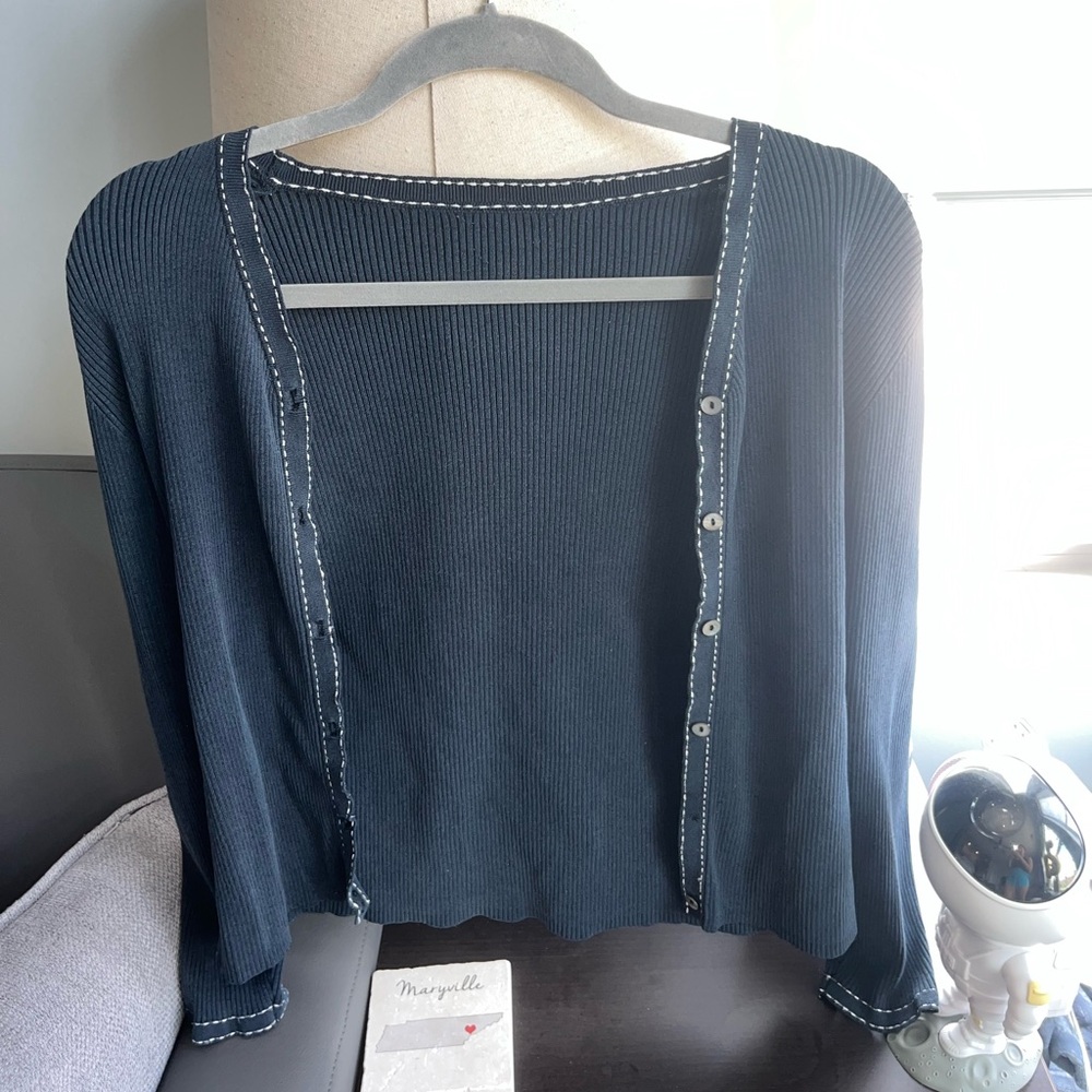 Navy cardigan/sweater